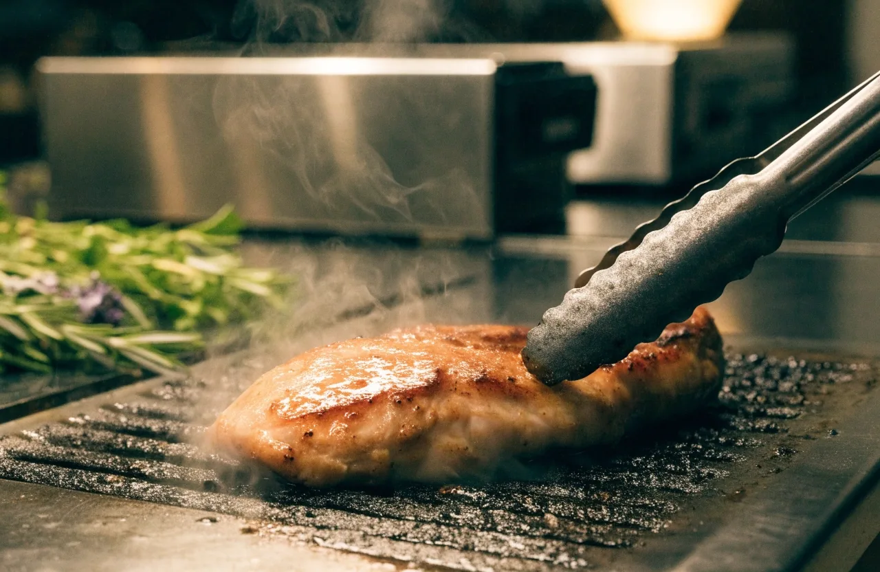 Guerrero marinated fillet searing on the grill